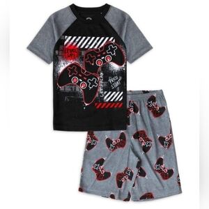 Kids Gaming Pajama Set - Black and Gray